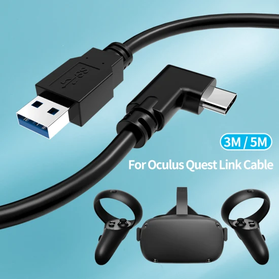 Câble de charge haute vitesse 60W Pd 5gbps 5m USB 3.2 Gen1 Type C, câble de liaison pour casque Vr pour Meta Oculus Quest PRO
