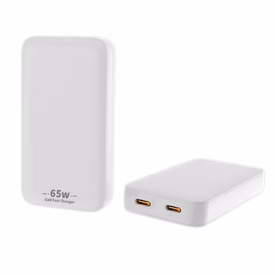 Chargeur pour ordinateur portable Fournisseur Chargeur mural 65W GaN AC/DC Adaptateur secteur Pd Fonction Type C Port Voyage Chargement Téléphone portable Ordinateur portable USB Chargeur rapide rapide